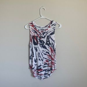 Tie dye USA tank top